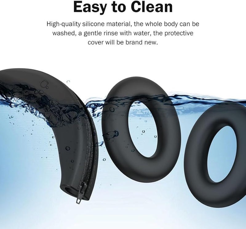 Sony WH ULT WEAR 1000XM3 XM4 Replacement Earmuff Covers Soft Anti Scratch Black - Image 5